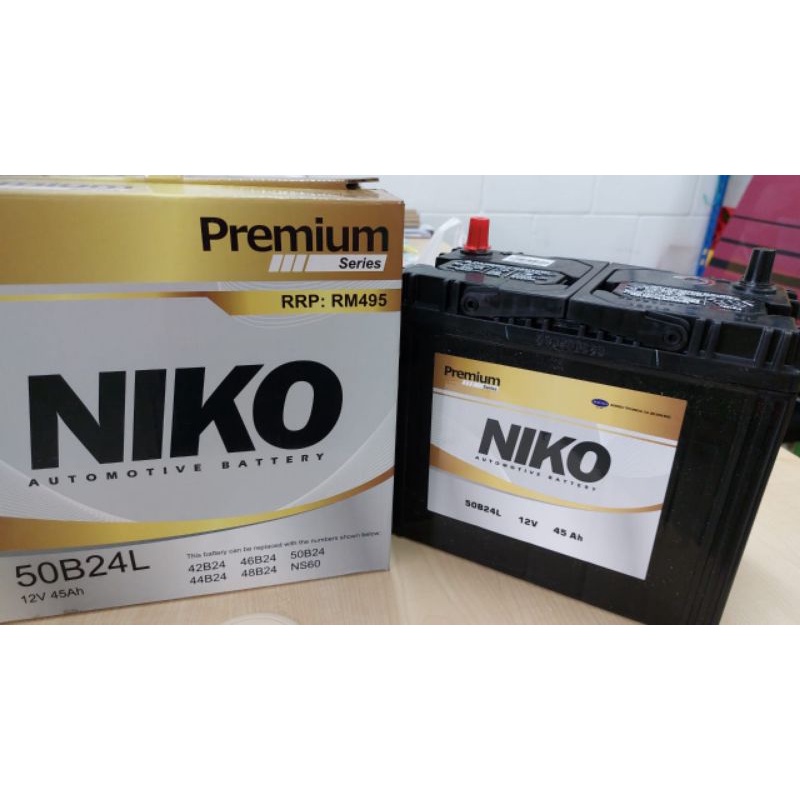 (READY STOCK) CAR BATTERY NIKO 18 MF NS60L delivery by J&T or DHL
