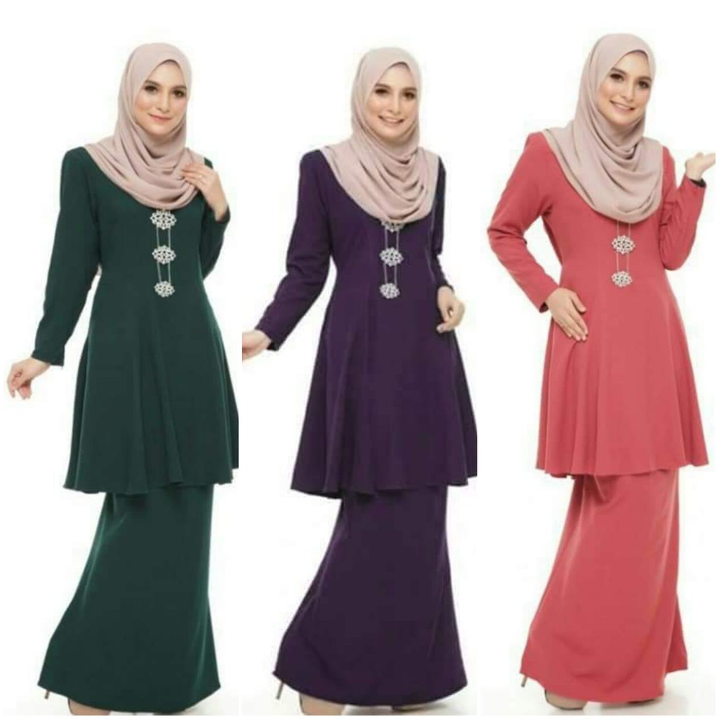  Baju  Kurung  Riau Plain Sarong Anggun Shopee  Malaysia 