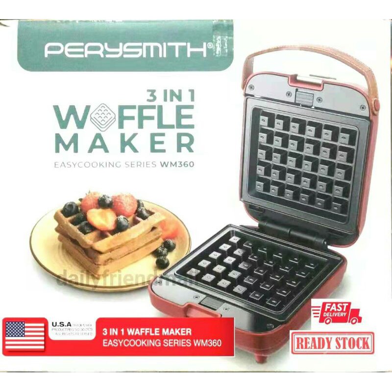 Perysmith 3in1 Waffle Maker Easycooking Series WM360【Ready Stock
