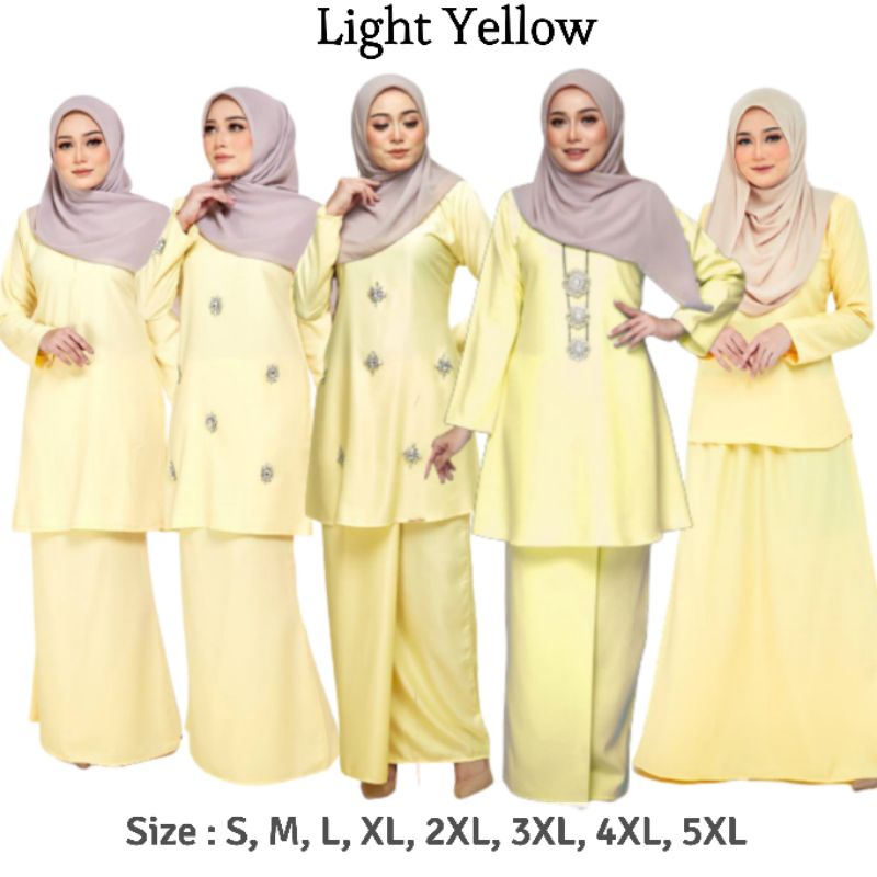 light yellow baju kurung