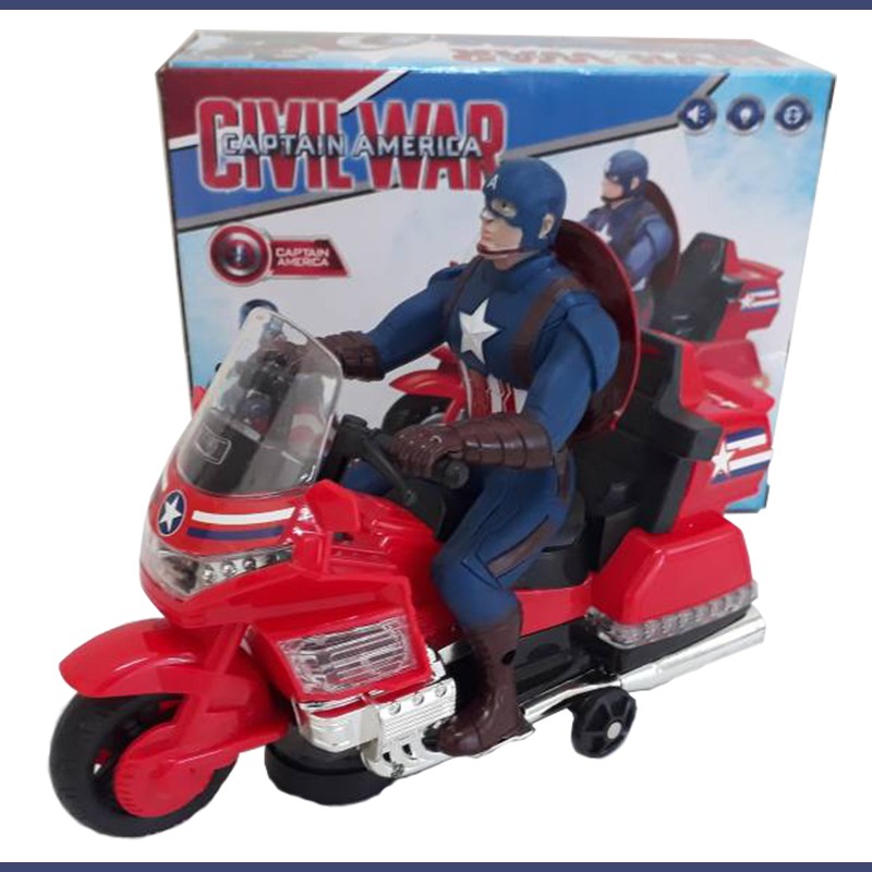 captain america toy with motorcycle