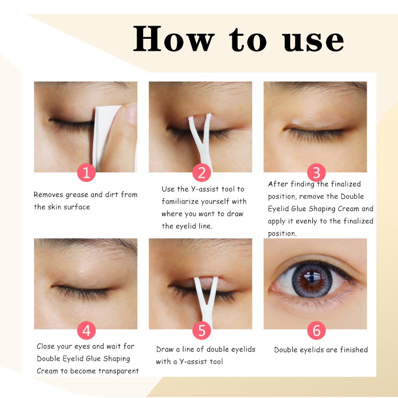 how to apply double eyelid glue