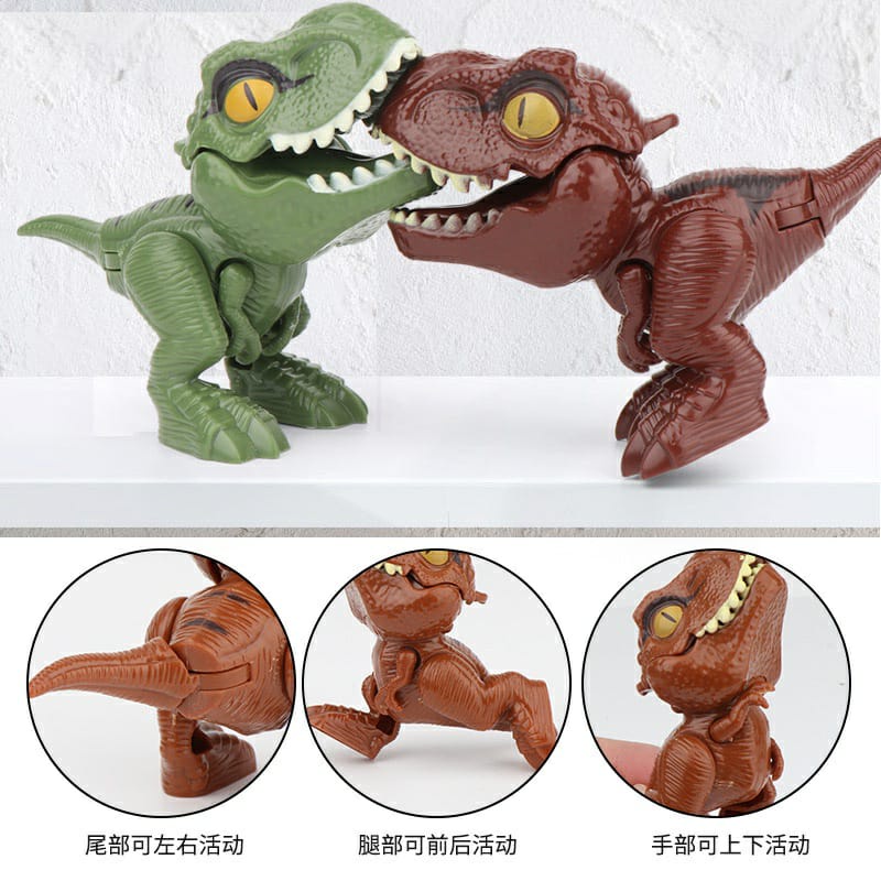 Essential Premium Kids Toys Dinosaur Mini Dino Animal Figure Cute Finger Bite - Image 4