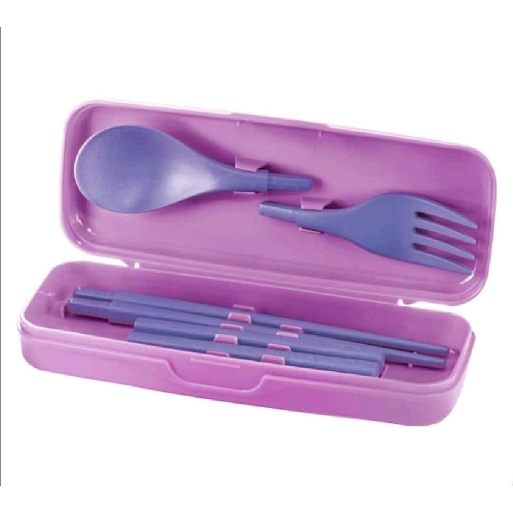 Tupperware Portable Cutlery Set With Casing #Spoon, fork set | Shopee ...