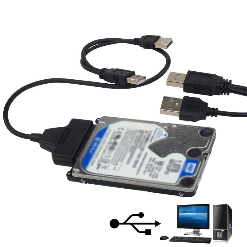 USB 2.0 to SATA External HDD SSD Hard Disk Drive Adapter Shopee Malaysia