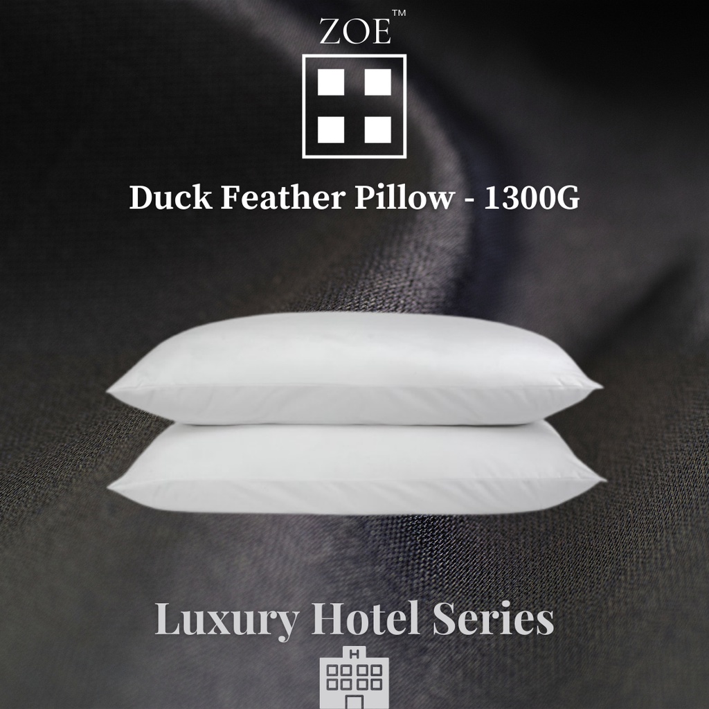 Duck Feather Pillow Hotel Quality (1300g) Shopee Malaysia