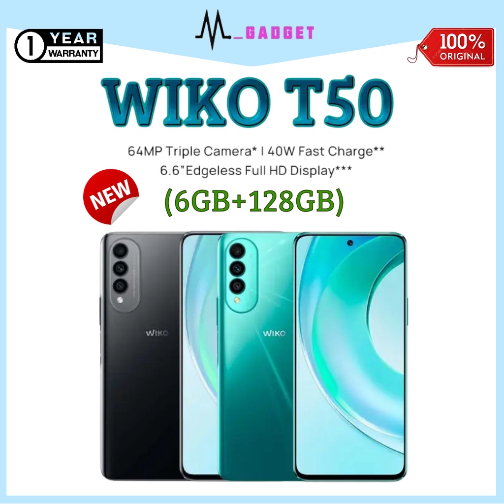 Wiko T50 Smartphone [6GB + 128GB] 4000mAh Super Charge 40W Fast