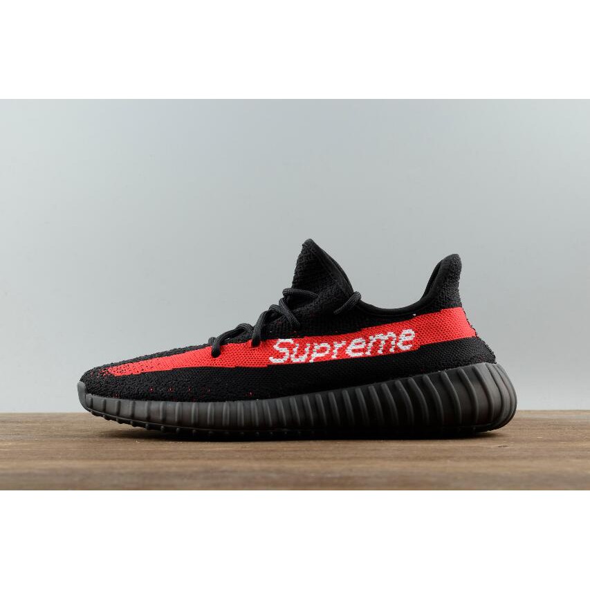 Supreme x Adidas Yeezy Boost 350 V2 Black Red Running Shoes | Shopee  Malaysia