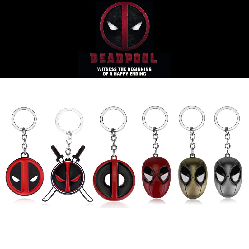 DEADPOOL Personalised Keyring Party Bag Filler Keychain Son Daughter Birthday