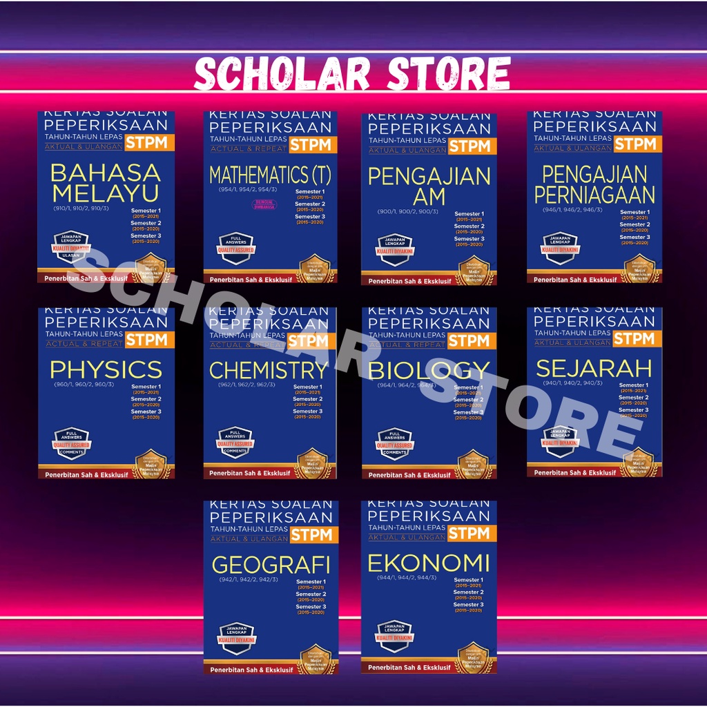 Buy [SCHOLAR STORE] SASBADI STPM PAST YEAR QUESTIONS BOOK/BUKU LATIHAN