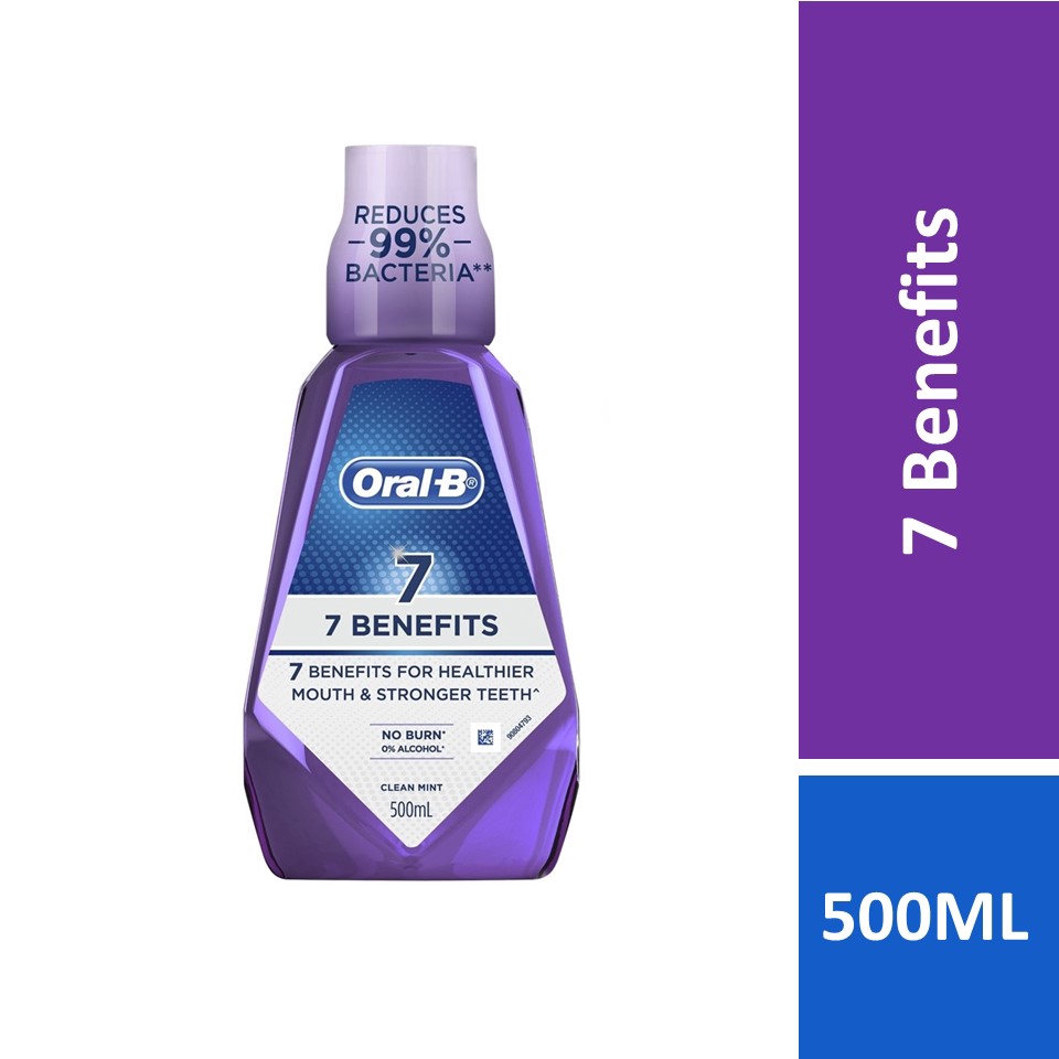 Oral-B 7 Benefits Mouthwash 500ml | Shopee Malaysia