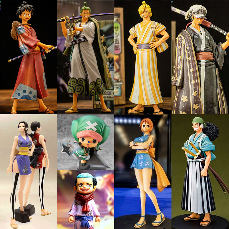 One Piece Figure Wano Ver Kimono Ninja One Piece Luffy Zoro Nami Chopper Robin Law Momosuke Wano Country Wanokuni Pvc Figure