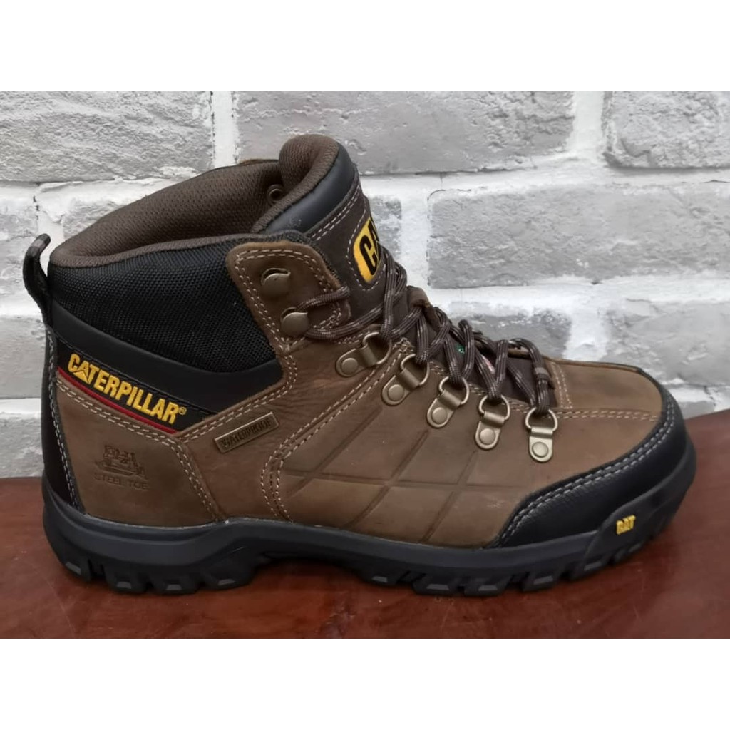 caterpillar men's threshold waterproof steel toe industrial boot