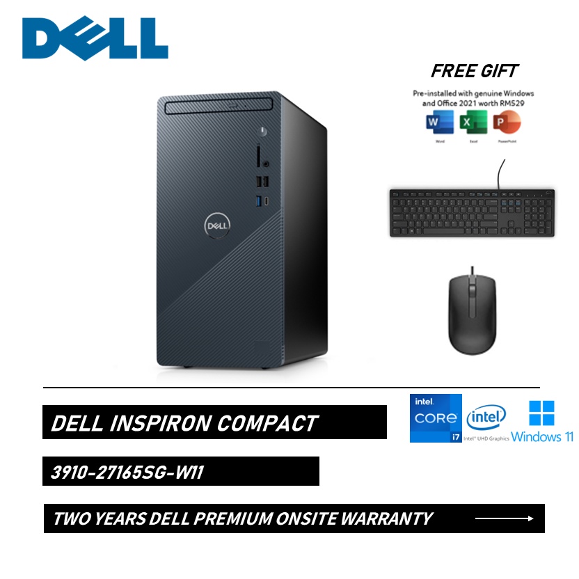 Dell Inspiron Compact 3910 27165SG-W11 Desktop PC ( I7-12700, 16GB ...