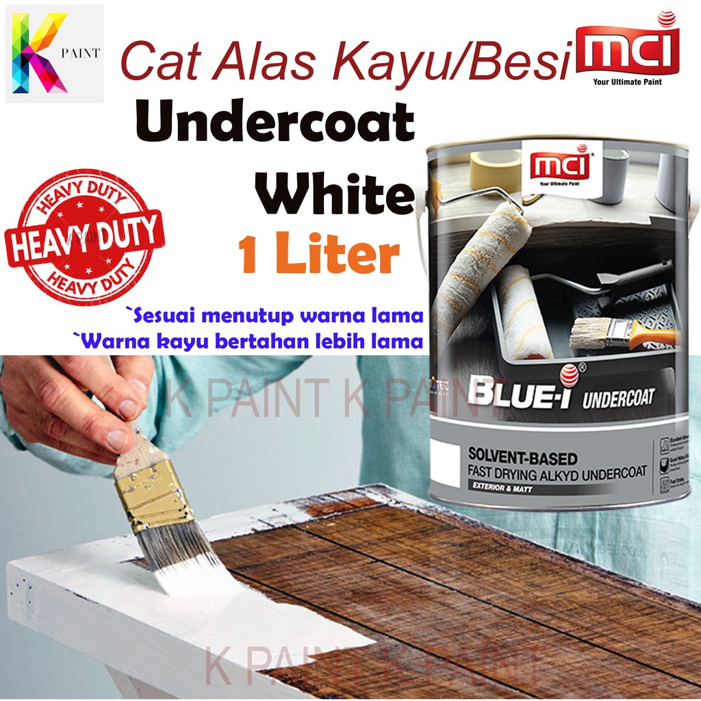 Mci Undercoat White For Wood And Metal 1 Liter Undercoat Kayu Dan Besi Cat Alas Kayu Shopee Malaysia