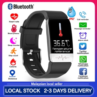 [Local Stock] Smart Watch Temperature Ecg Blood Pressure Blood Oxygen Heart Rate Monitoring Waterproof Watch