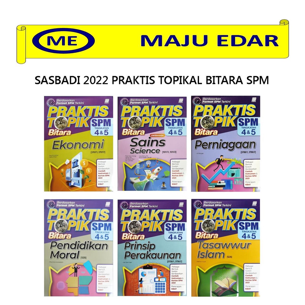 SASBADI 2022 PRAKTIS TOPIK BITARA SPM TINGKATAN 4&5 KSSM/ BUKU LATIHAN ...