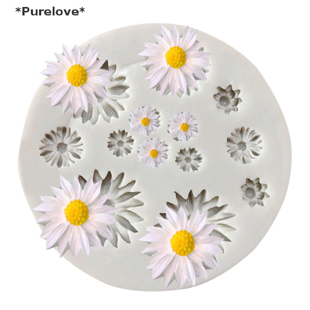 Purelove Daisy Wild Chrysanthemum Flower Shape Silicone Mold Baking Mold Cake Decorating new