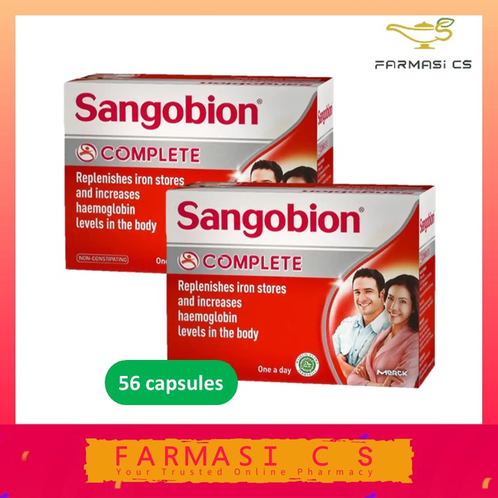 Sangobion Complete 28 Capsules X 2 Boxes Twin Pack Exp 08 2023 Iron Increase Haemoglobin Levels