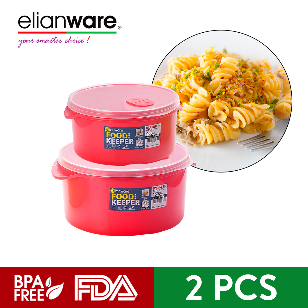 Elianware 2 Pcs BPA Free Special Food Keeper Set Microwavable Food Container