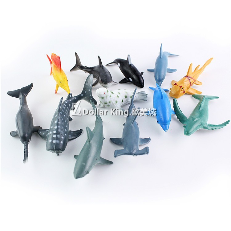 16Pcs/Set Plastic Ocean Animals Figure Sea Creatures Model Toy Dolphin Turtle LC 