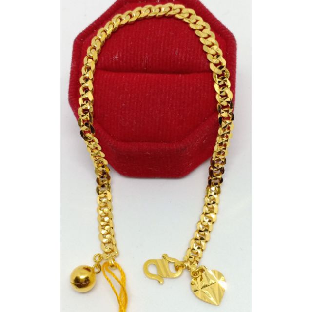 Gelang Tangan Melur Padu Dewasa Emas 916 Tulen Shopee Malaysia
