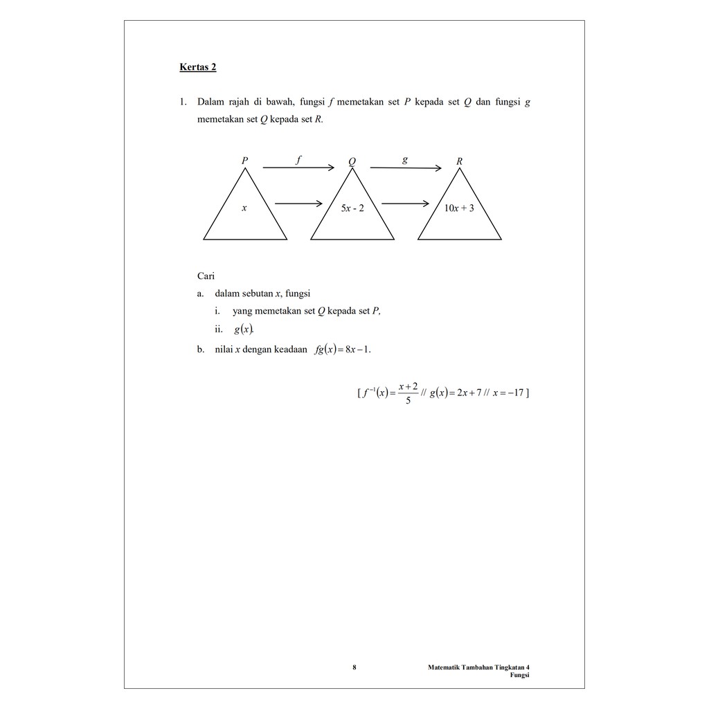 Modul Soalan Matematik Tambahan Tingkatan 4 Kssm Shopee Malaysia