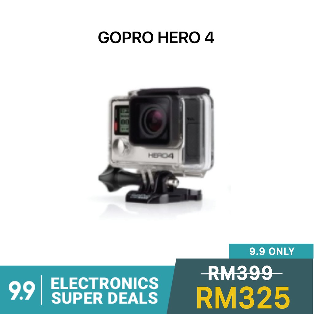 Gopro Hero 4 Silver Original 4k Full Hd Video Waterproof 40m Refurbished Display Unit Shopee Malaysia