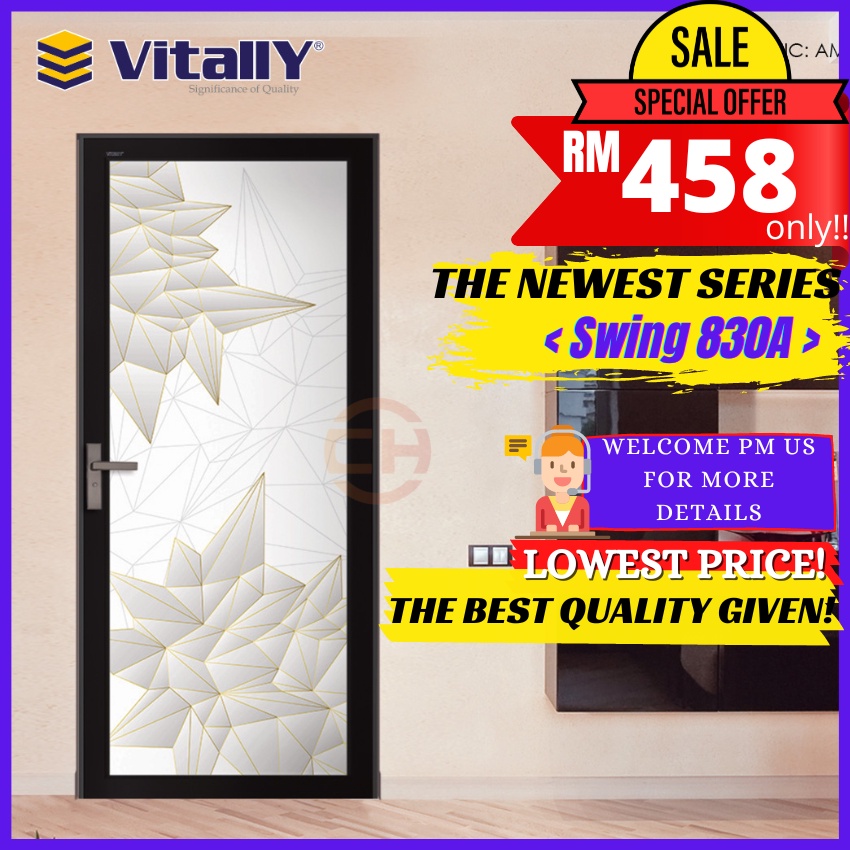 Vitally Swing Door 830A Pintu Tandas Jenis Swing / Toilet Door