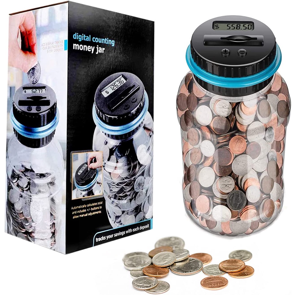 Electronic Piggy Bank Counter Coin Digital LCD Counting Coin Money