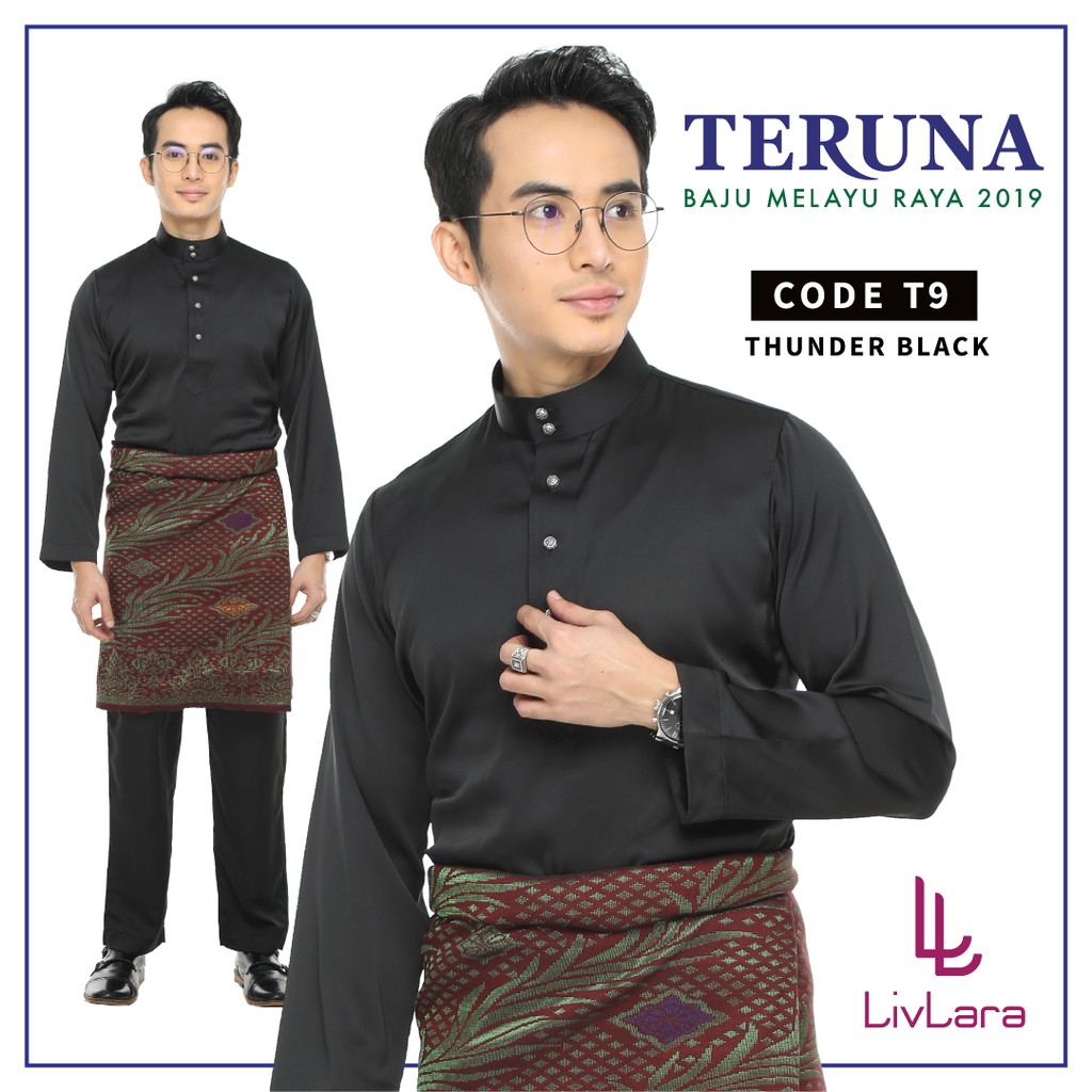  Baju  Melayu Cekak Musang Lelaki  Hitam Raya  2022 HOT Klasik 