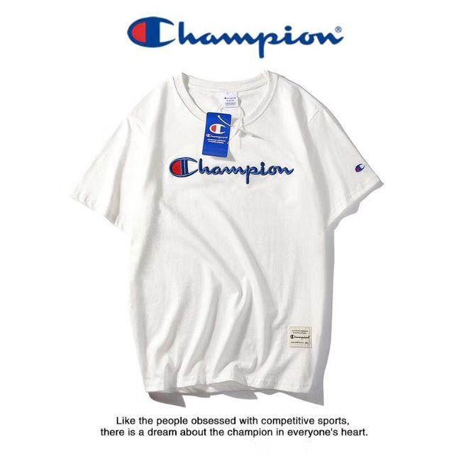 champion plain white tee