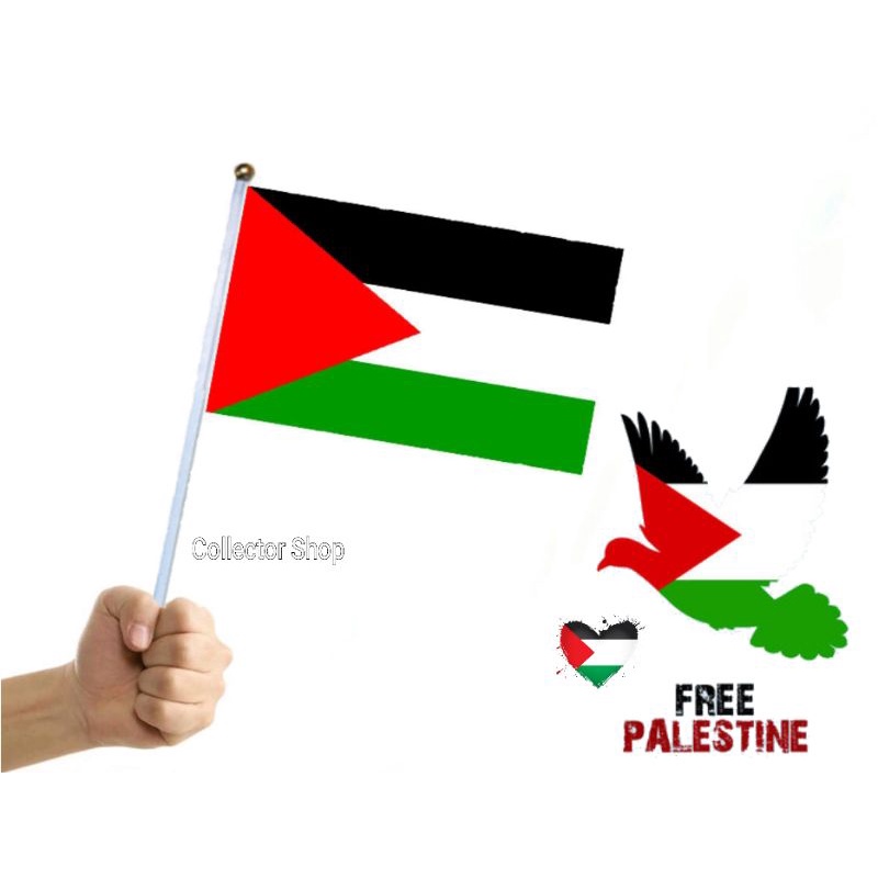 Palestine Flag Show Solidarity Bendera Country Support Muslim Palestinian Gaza Al Aqsa Mosque Islam