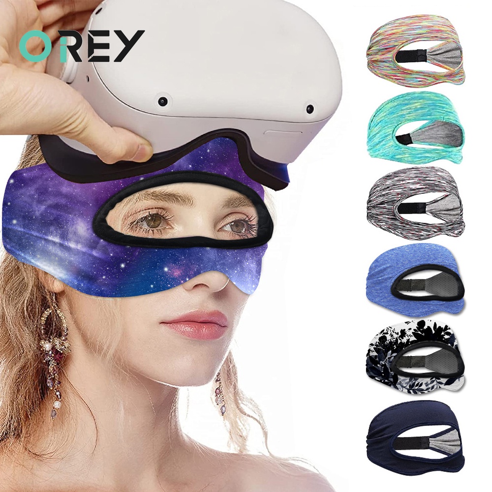 VR Eye Mask Cover Breathable Sweat Band Adjustable Sizes Padding Virtual Reality Headsets Cover For Oculus Quest 2 1 Accessories