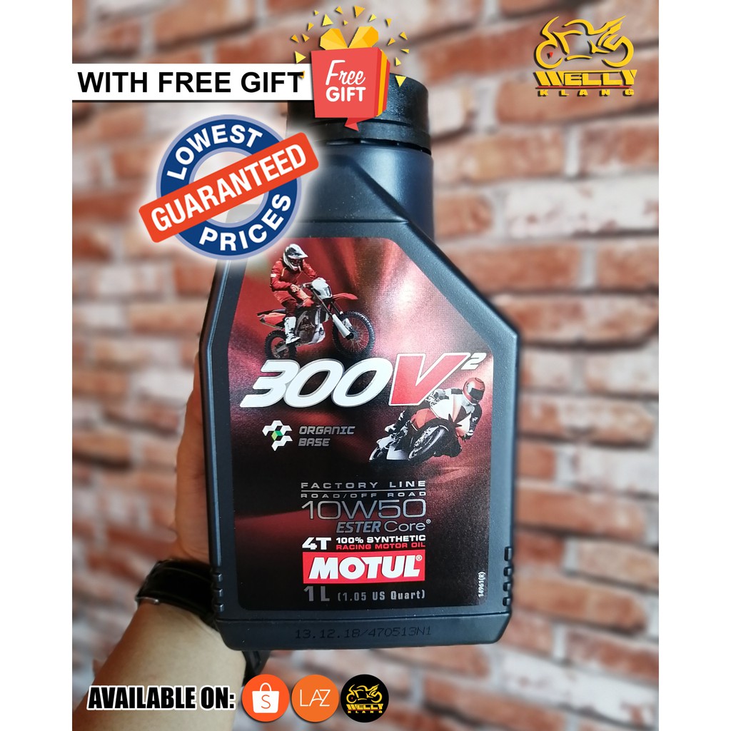 Motul 300v 300v2 10W50 Engine Oil 4T Racing Y15ZR LC135 S1000RR