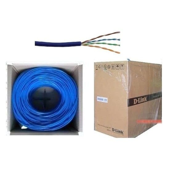 DLINK CAT 5e UTP CABLE PVC BLUE 24AWG / DLINK CAT.5e NETWORK CABLE