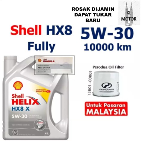 New Original Shell Helix HX8 Fully Synthetic Minyak Hitam 