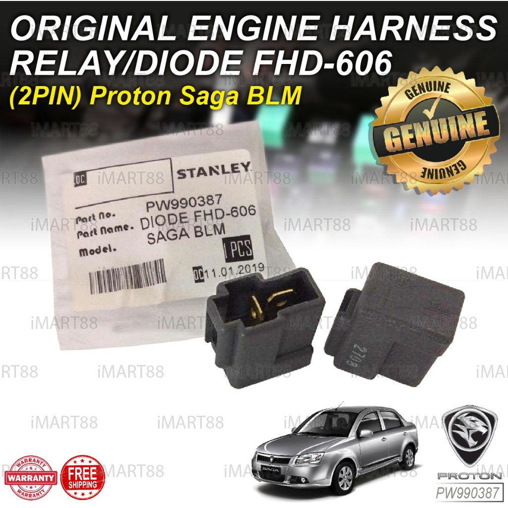 ORIGINAL (STANLEY) PROTON SAGA BLM ENGINE HARNESS RELAY DIODE PW990387