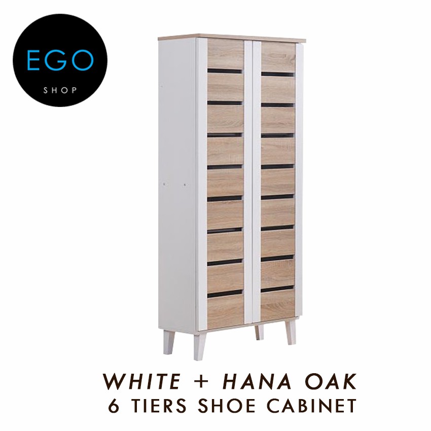 Ego Shoe Cabinet 6 Tier Solid Board Shoe Rack Multi Function