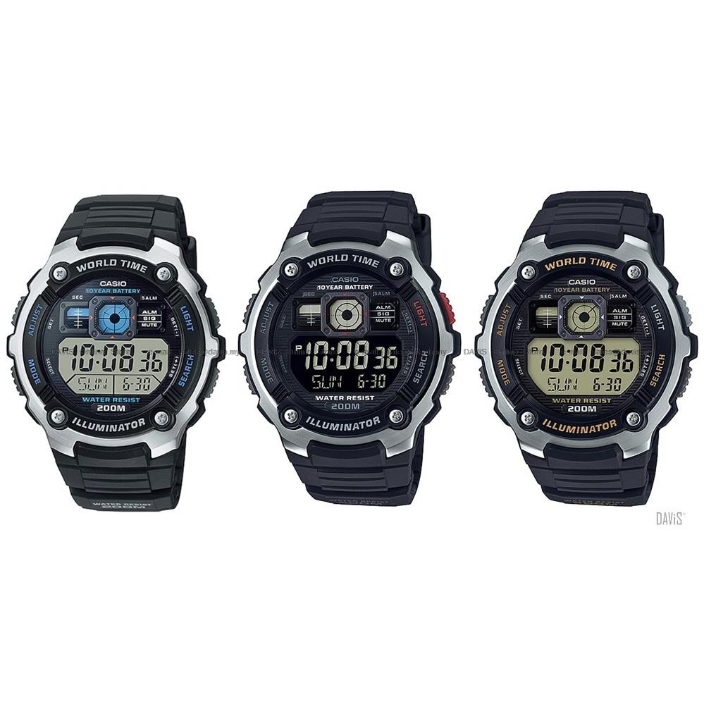 CASIO ILLUMINATOR WORLD TIME DIGITAL SPORT WATCH AE2000W Shopee Malaysia