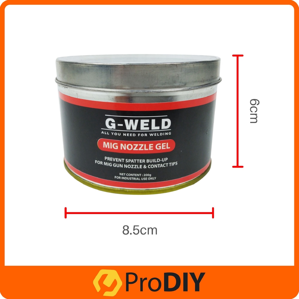 GWELD Nozzle Gel 200g For MIG Welding AntiSpatter MIG Torch Nozzles and Contact Kimpalan Tips