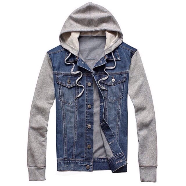 jean vest with hoodie