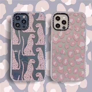 Ready Stock🌈Graffiti Pink Leopard Phone Case iPhone 13 7 8 P X Xs XR 11 12 Pro Max Shockproof Transparent Soft TPU Cover