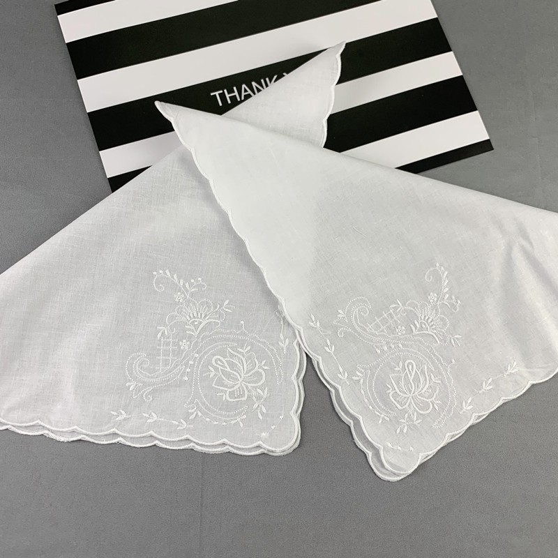 ladies white handkerchiefs