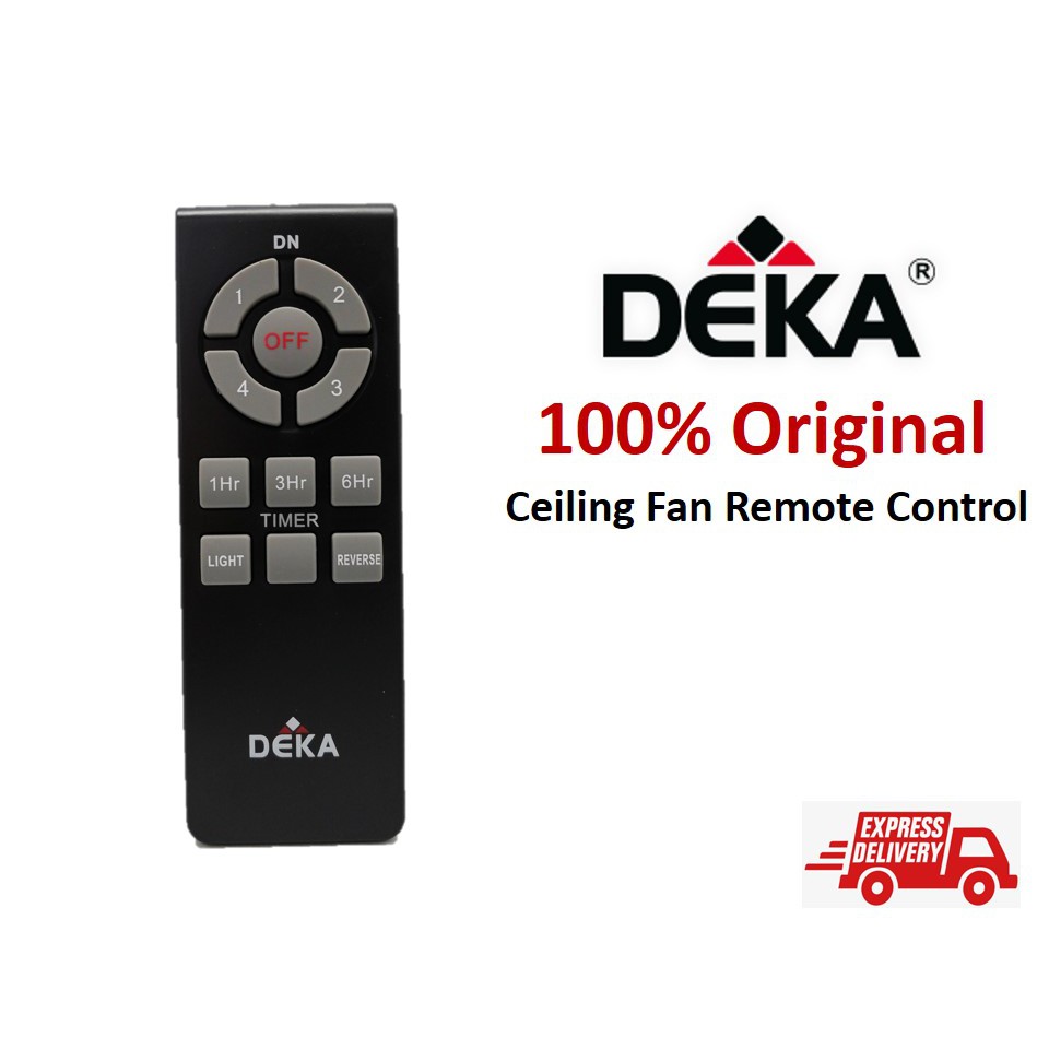 Original Deka Ceiling Fan Remote Control With 4 Speed Reverse And Light Button Shopee Malaysia