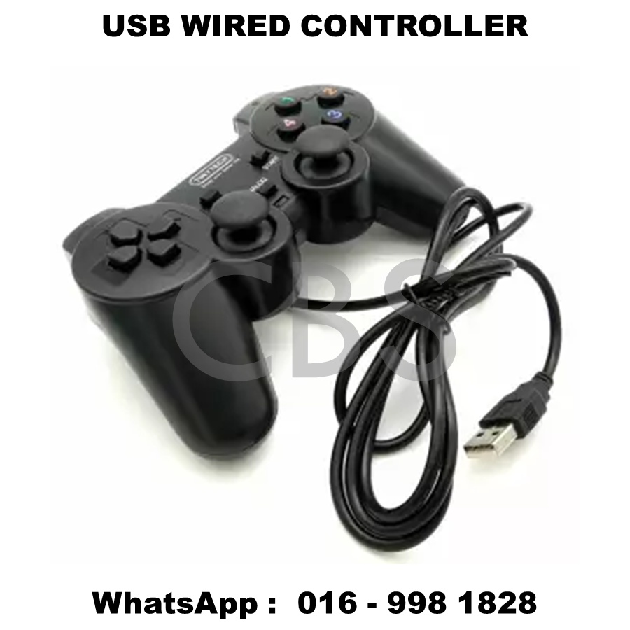 PC USB Controller Double Shock Joystick Windows Mac Linux Android OS