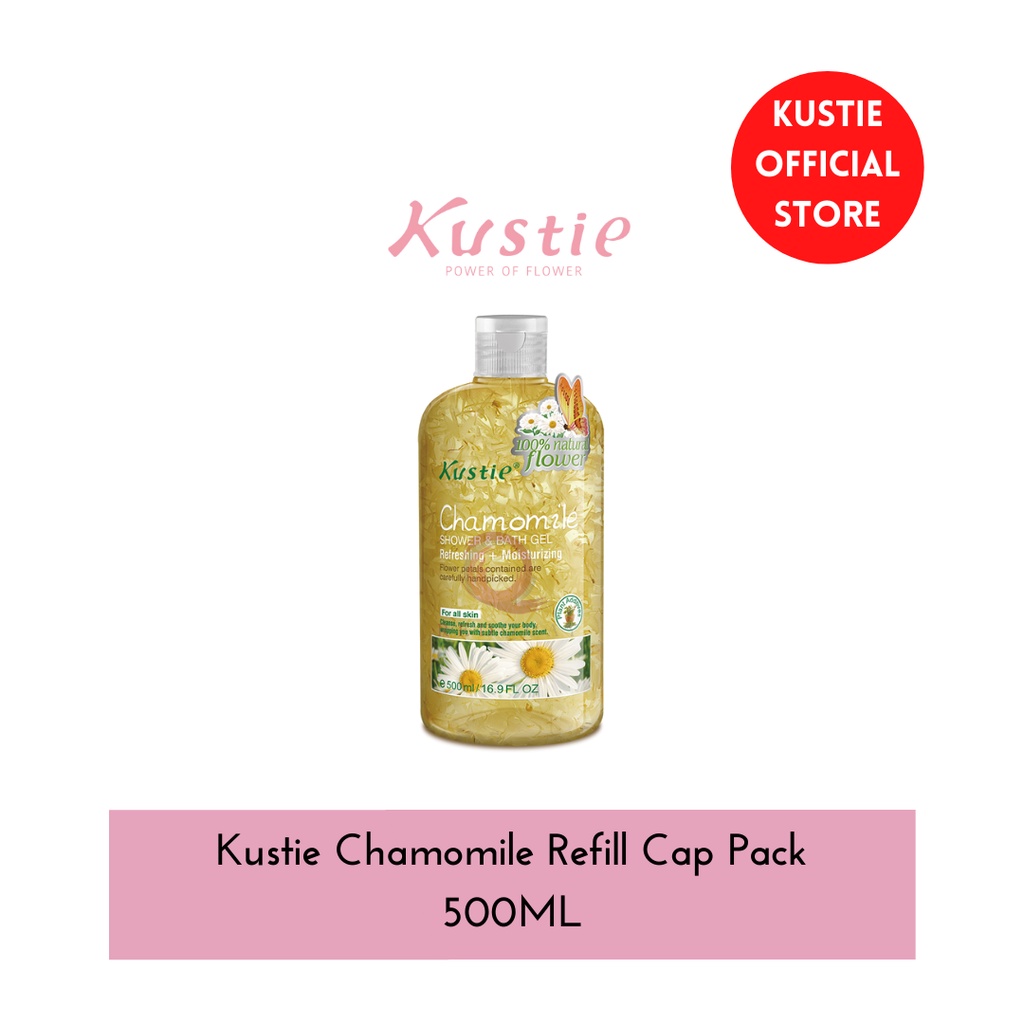 Kustie Fresh Flower Perfume Fragrance Shower Bath Gel Chamomile For Sensitive Skin Cap Refilled Pack 500ml Shopee Malaysia