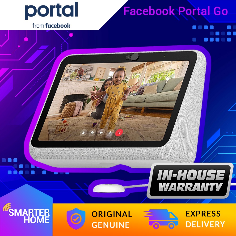 ⚡️ Meta Portal Go / Facebook Portal Go - Portable Smart Video Calling 10” Touch Screen with Battery (Smarter Home)