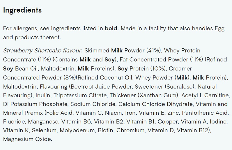 MYPROTEIN LowCal Protein Meal Replacement Blend Assorted Flavors