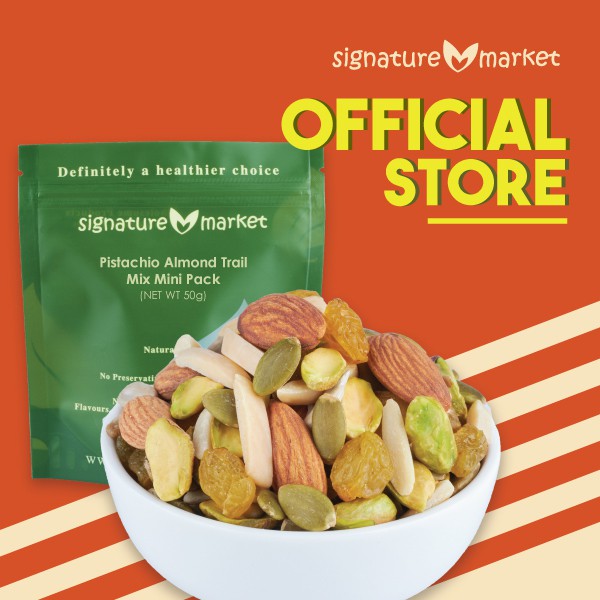 Signature Market Pistachio Almond Trail Mix MINI PACK (50g) Shopee